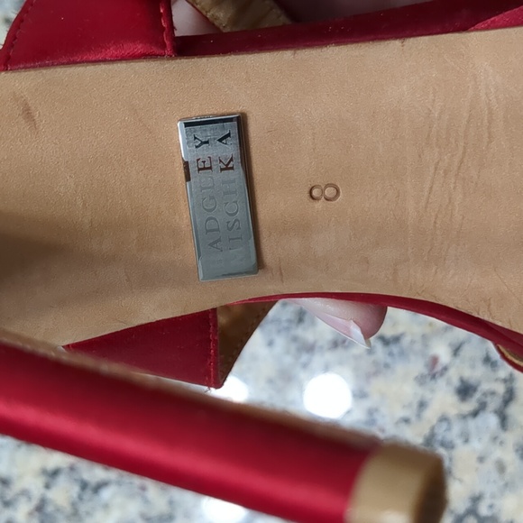 Badgley Mischka Rhinestone Sandals Sz. 8 - Picture 4 of 7